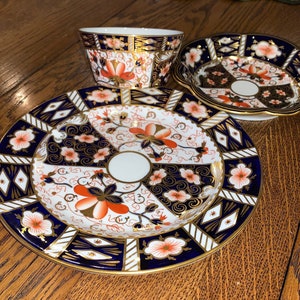 Vintage Royal Crown Derby Imari 3pc set