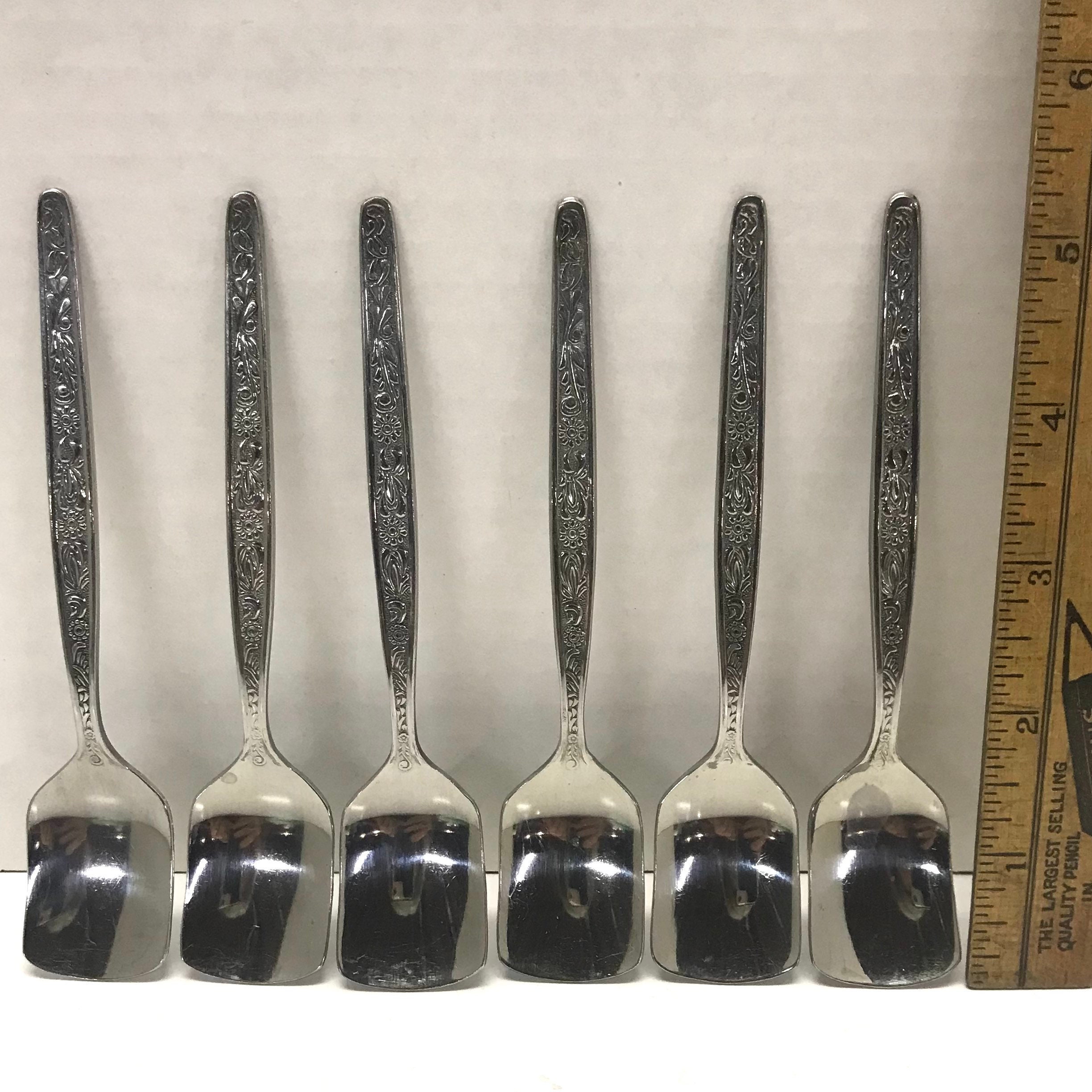 Mid Century Modern Stainless Steel Gelato Spoons Set of 6 Etsy