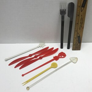 Air France Concorde Knife & Fork - Assorted Airline Swizzle Sticks