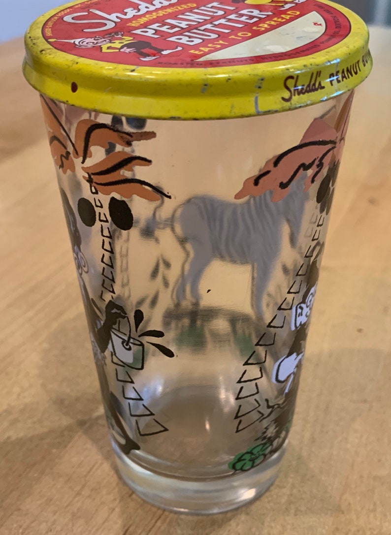 Vintage Shedds Peanut Butter Glass w/ Lid Etsy