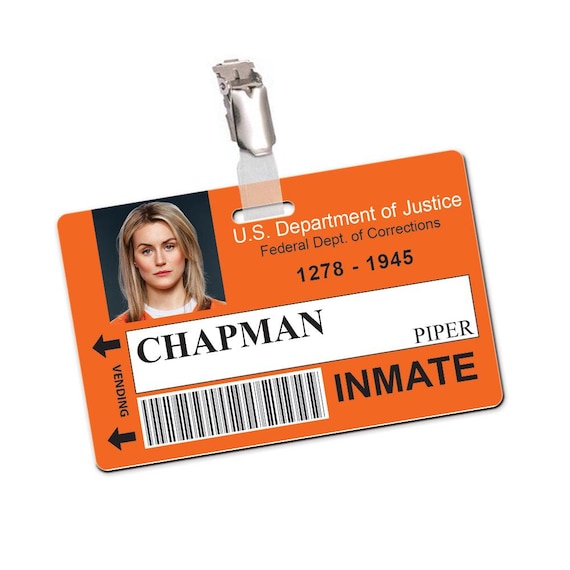 Orange is the New Black Inmate Cosplay ID Card - Etsy
