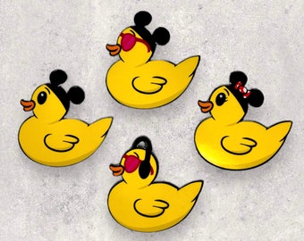 Set of 24 Cruising Hiding Rubber Duck Magnets  - DCL RCI NCL - 2” Wide Stick On Magnetic Rubber Ducks - Set of 24