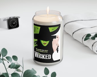 Wicked Musical Theater Scented Candle, 13 75oz - Gift for Drama Lovers, Broadway Fans - Home Decor, Relaxation, Birthday Gift,