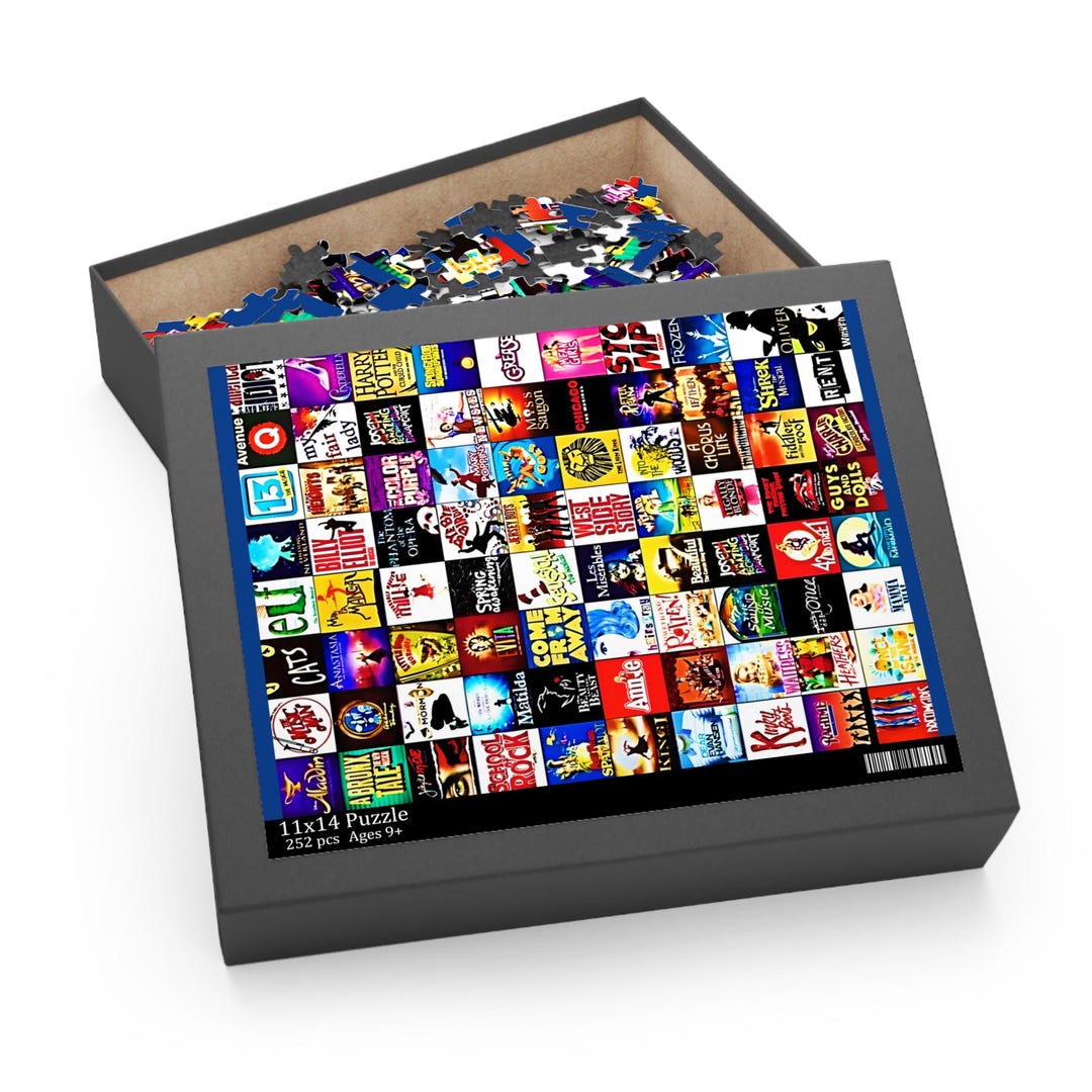 Broadway Collage Musical Theater Puzzle - Jigsaw Game, Entertainment ...