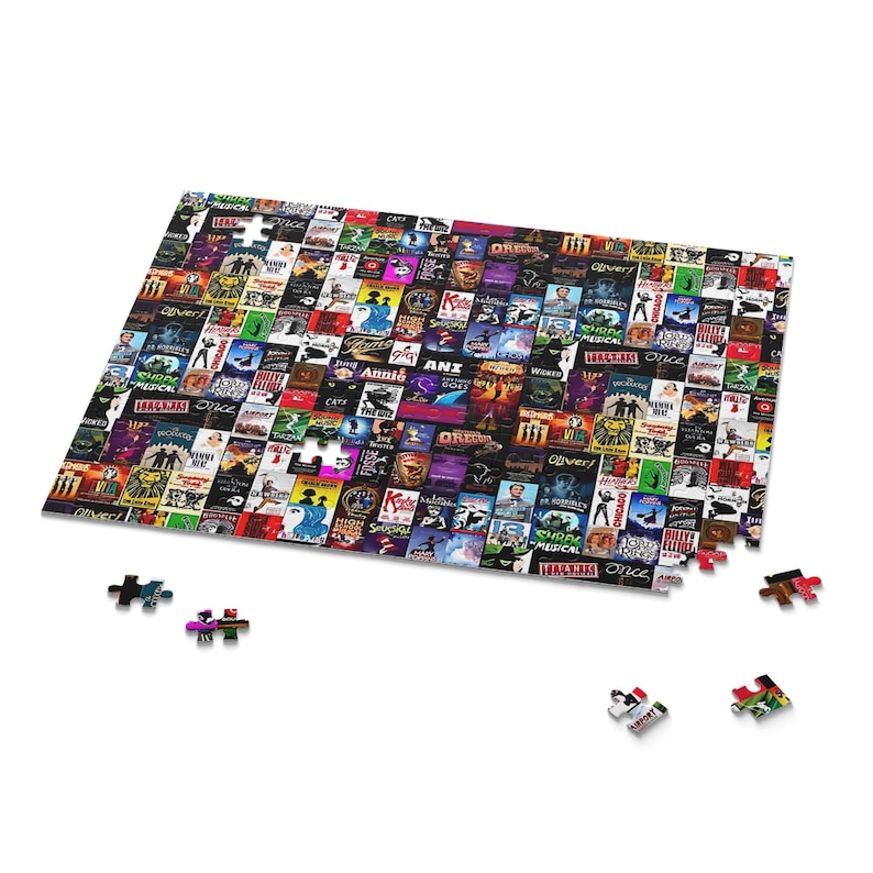 Jigsaw Puzzle, Broadway Musical Collage Puzzle, 120, 252, 500-piece ...