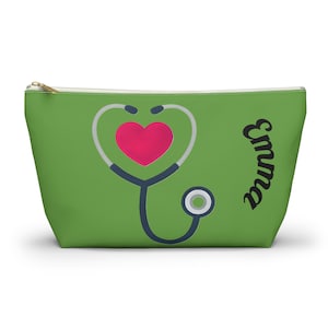 Nurse Personalized Pouch, Medical Professional Gift, Healthcare Worker Bag, Custom Nurse Makeup Case, Personalized Nurse Gift, Graduation