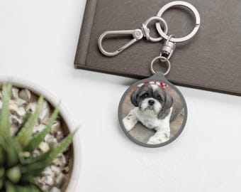 Pet Custom Keyring - Personalized Pet Keychain, Animal Lover Gift, Pet Owner Accessory, Custom Dog Cat Key Holder, Unique Pet Memorial Gift