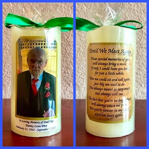 Personalized Memorial Flameless Candle W Timer. Desk Ornament. Gifts for Dad |Gifts for her| Gifts for him | Gifts for Friends. Explore Now!