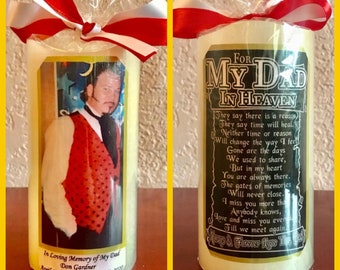 Real Wax Candle w Timer Personalized For Sister Memorial Flameless Candle Gift Explore Now! Includes Photo and Text