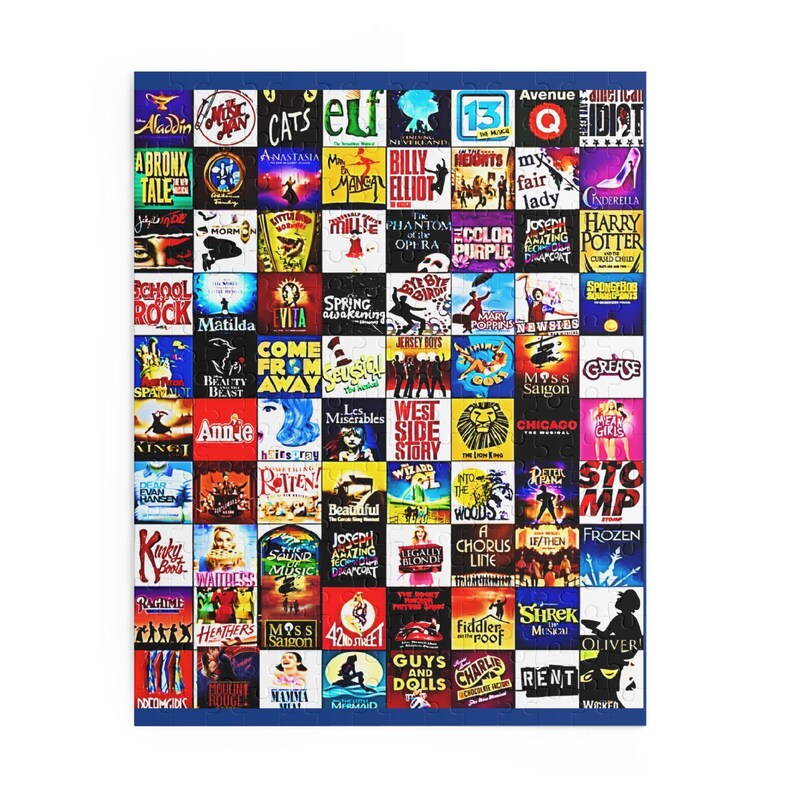 Custom Broadway Collage Musical Theater Puzzle - Jigsaw Game ...