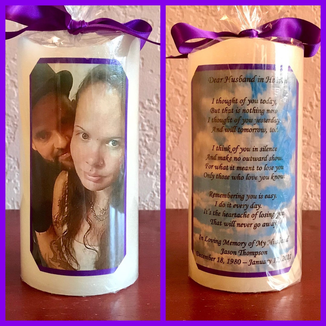 Personalized Memorial Flameless Candle Gift. Flameless Real Etsy
