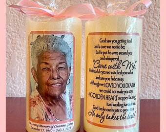Real Wax Candle w Timer Personalized For Sister Memorial Flameless Candle Gift Explore Now! Includes Photo and Text