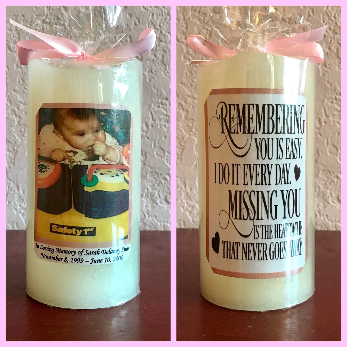 Personalized Memorial Flameless Candle Gift. Flameless Real Etsy UK