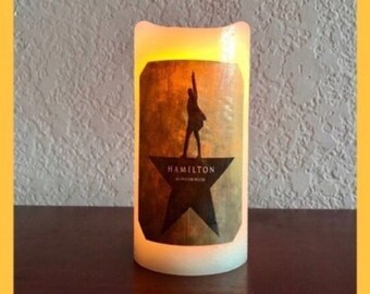 Hamilton Flameless Musical Theater Candle with Timer.
