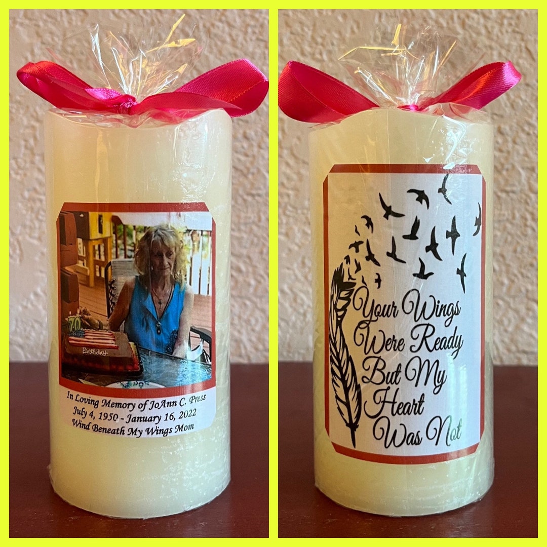 Memorial Flameless Real Wax Candle W Timer Gift. Includes Etsy