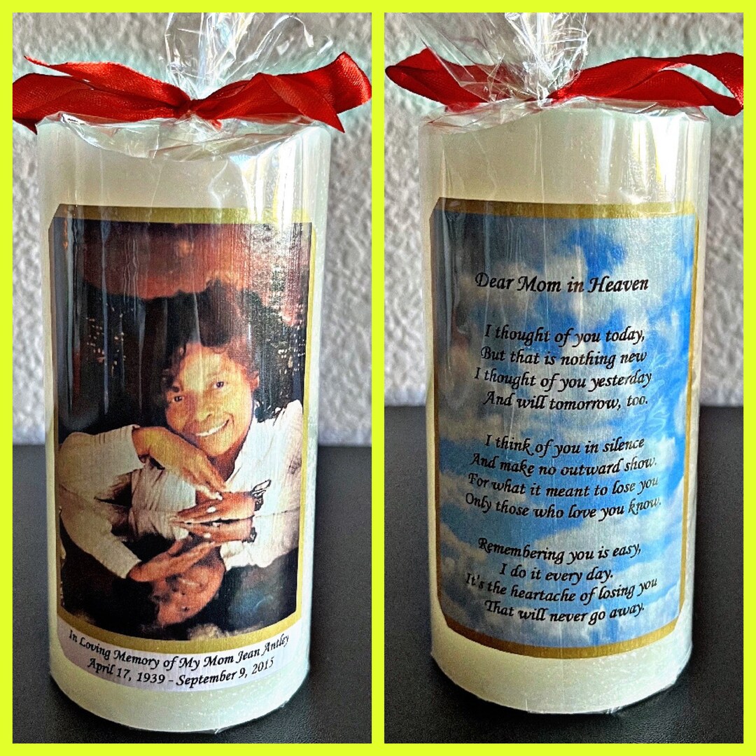 Mom Customized Gifts Memorial Flameless Real Wax Candle W Etsy