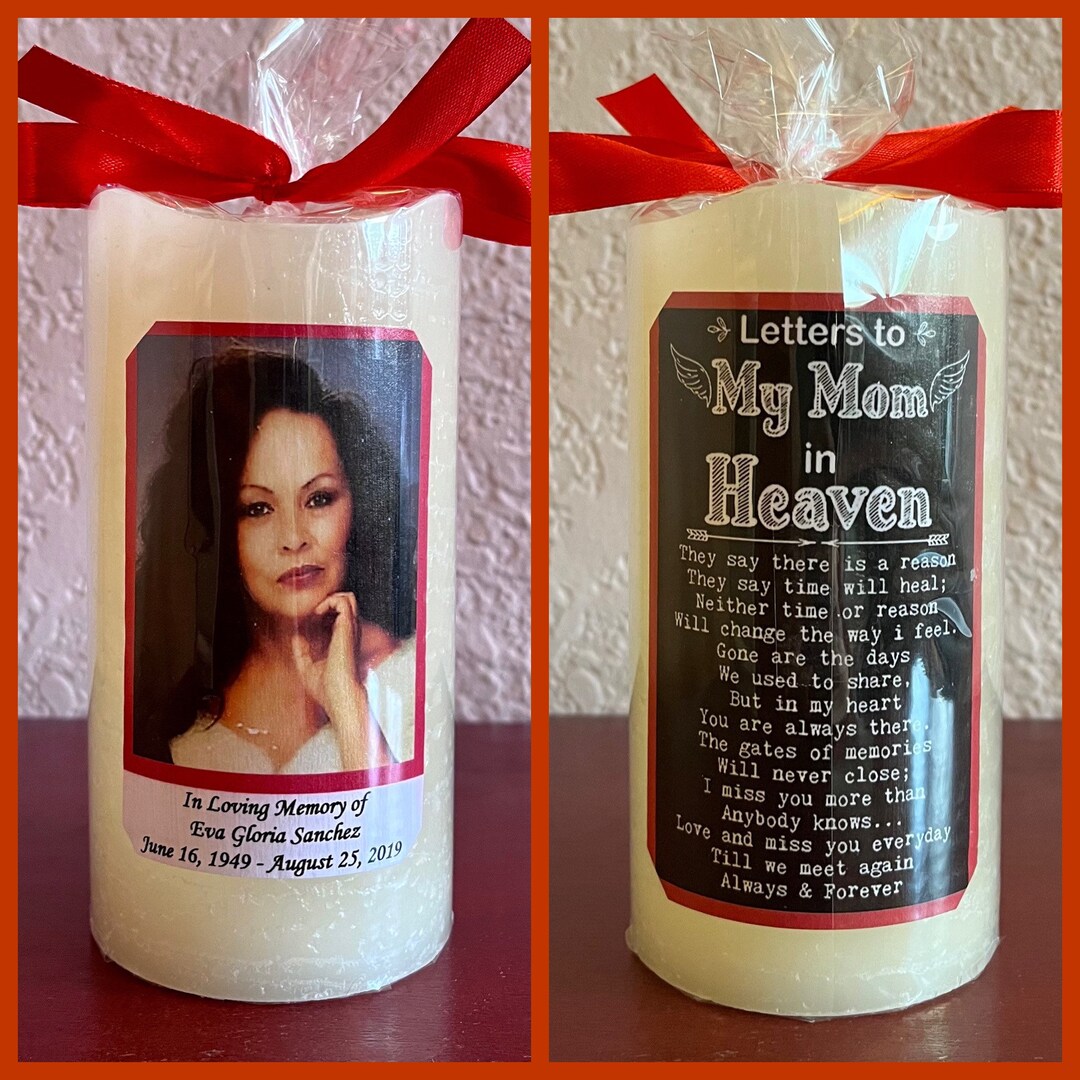 Personalized Memorial Flameless Candle Gift. Real Wax Candle W Etsy