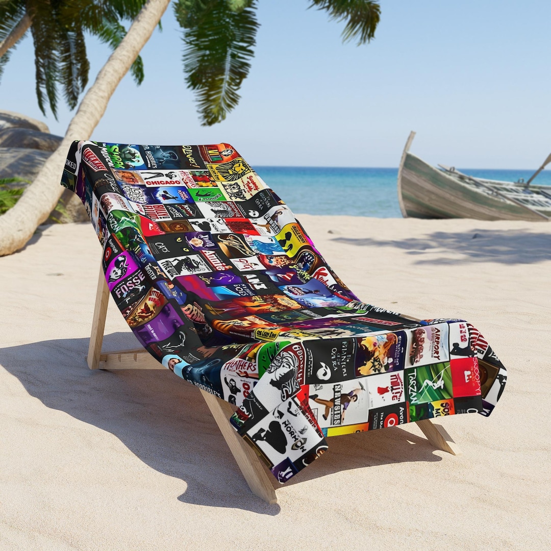 Towel For Rapper Broadway Collage Beach Towel - Unique Theater Lover Gift, Musical ...
