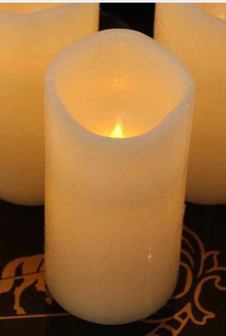 Real Wax Candle w Timer Personalized For Sister Memorial Flameless Candle Gift Explore Now! Includes Photo and Text