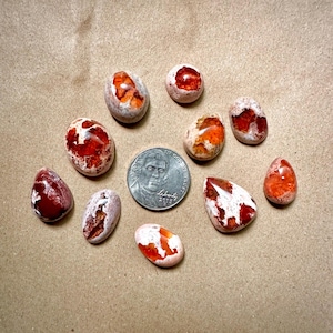 Mexican Fire Opal Hand Cut Cabochons