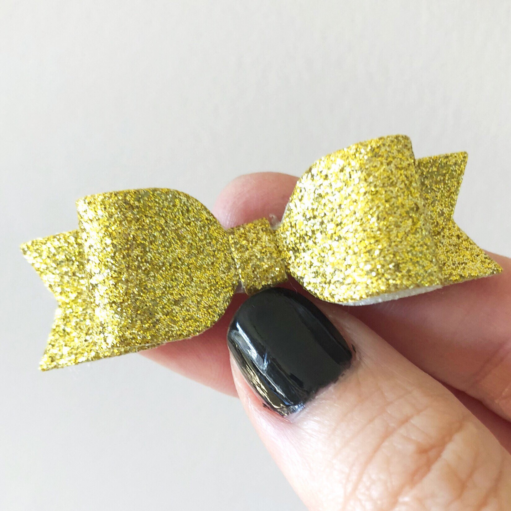 Large Gold Glitter Bows Faux Leather Bow Soft Faux Leather Etsy