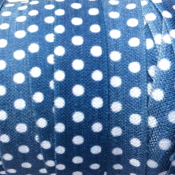 Rose Gold Polka Dot Fold Over Elastic FOE 5//8/" 16mm per metre Black White Pink