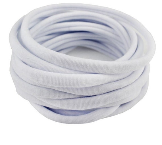 white nylon headbands
