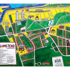 Plumstage London SE18 - A3 Map Druck