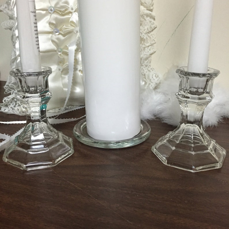 Unity candle holder glass unity candle holder wedding Etsy
