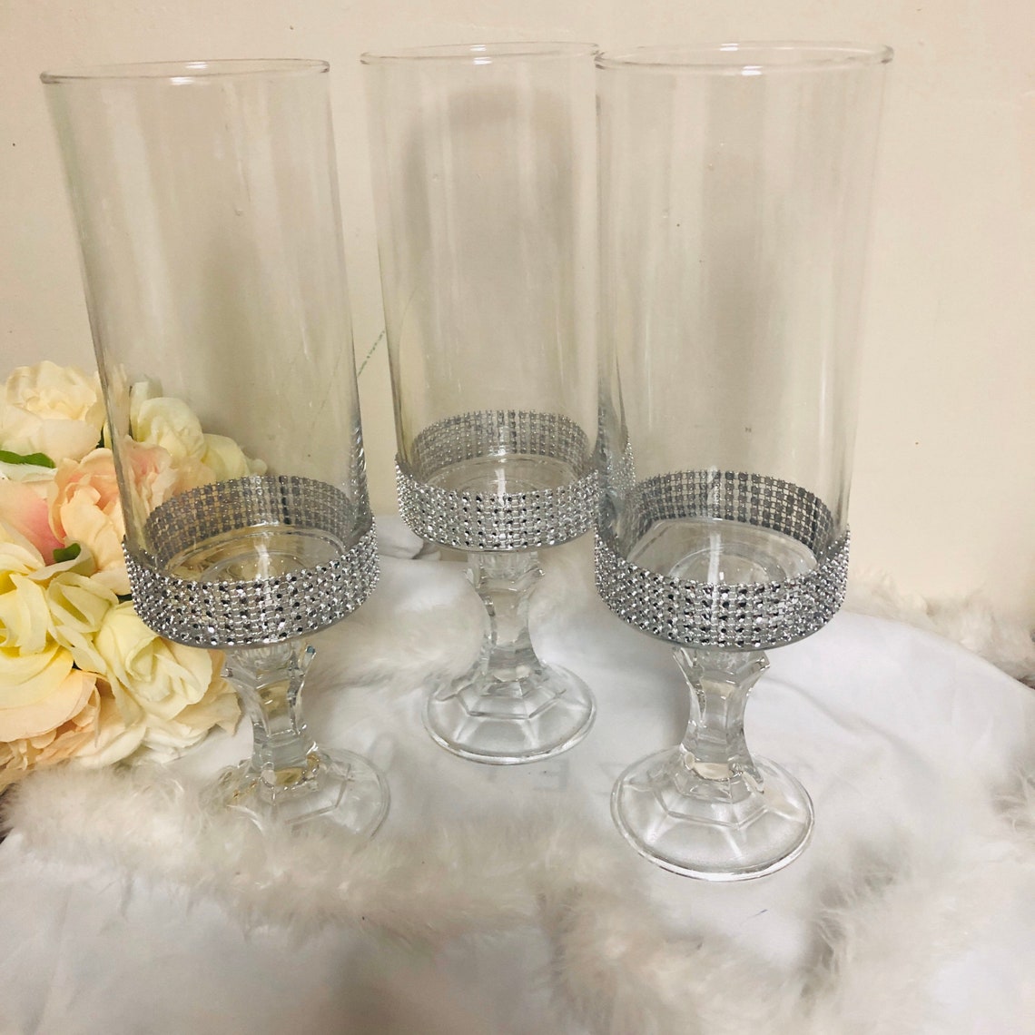Set of six 6 vases Wedding centerpiece bridal shower Etsy