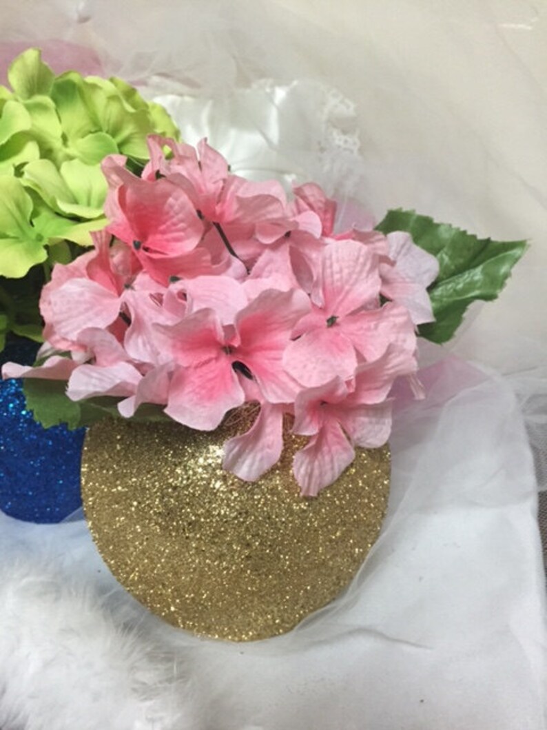 Gold glitter vase wedding centerpiece cake pop holder gold Etsy