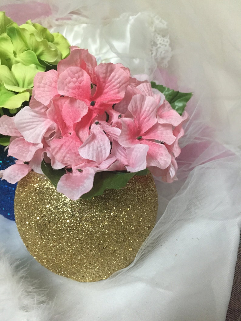 Gold glitter vase wedding centerpiece cake pop holder gold Etsy