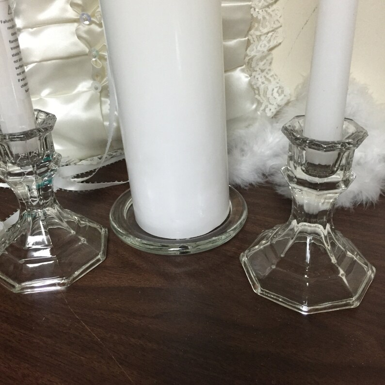 Unity candle holder glass unity candle holder wedding Etsy
