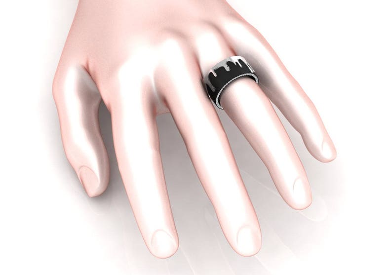 14k Two-Tone Gold Luxurious and Gorgeous Wedding Engagement Anniversary Band for Men with White Diamonds Item # BL-02