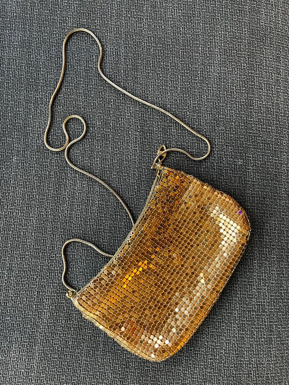 vintage 1980’s gold mesh metallic purse