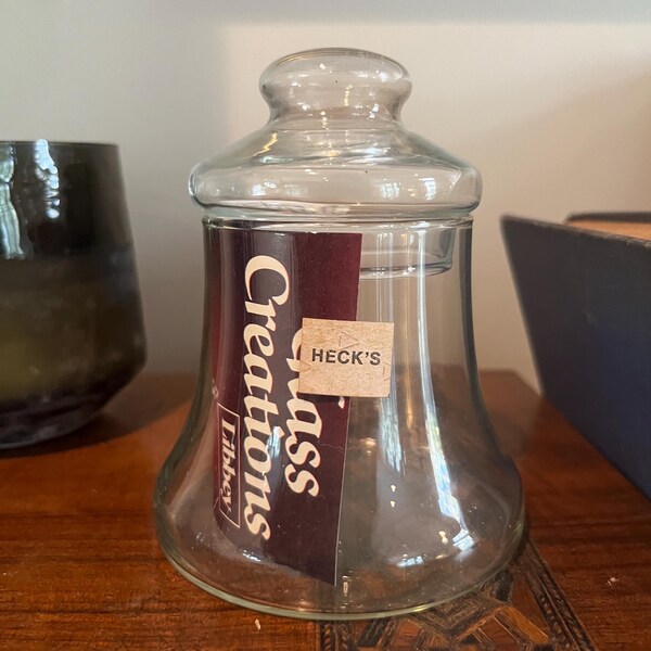 Frasco con tapa de boticario vintage Bell de Libbey Creations, NWT