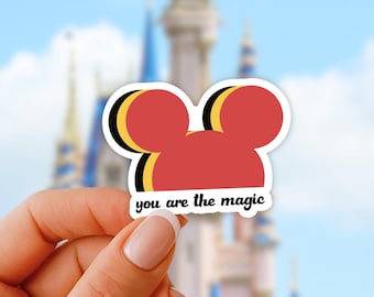 Pegatina de agradecimiento para miembros del elenco / Calcomanía de Mickey "Eres la magia", Regalos de Disneyland, Servicios de limpieza de Walt Disney World, Limpieza de hadas de los parques Disney
