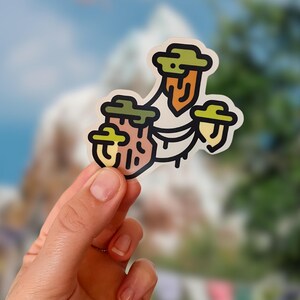 Pegatina de Pandora Floating Mountains de Disney — Reverso transparente / Inspirada en Avatar en Animal Kingdom, calcomanía de vinilo para botella de agua de Disney World