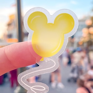 Mickey Mouse Balloon Sticker, Clear Vinyl Main Street USA Decals, Disney Cruise Pixie Dust Stickers Fish Extender Gifts, Theme Park Souvenir
