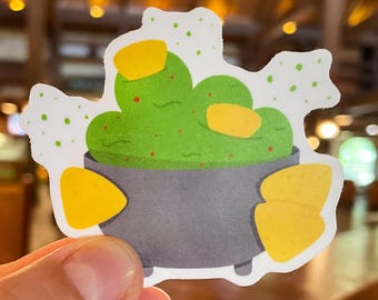 Chips and Guacamole Sticker | Kitchen Gift Vinyl Sticker Laptop Sticker Food Lover Gift Waterproof Food Sticker Foodie Gift Vegan Sticker