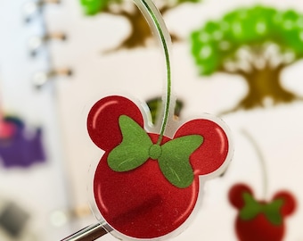 Pegatina Minnie Cherry / Pegatinas Disney, Calcomanías de vinilo Disney World, Accesorios para diarios creativos, Regalos para extender el pescado en cruceros Disney