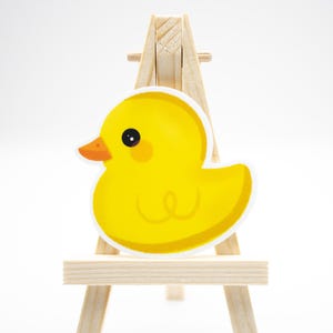 Yellow Duck Sticker | Cute Animal Sticker Vinyl Waterproof | Rubber Duck Sticker, Yellow Duckling Sticker, Yellow Stickers Cute | Jeep Duck