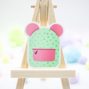 Mickey Ears Backpack Sticker | Mickey Mouse Sticker | Disney Trip Planner Stickers, Disneyland Planner Sticker | Pink Green Sticker Disney