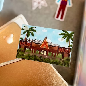 Disney Polynesian Resort Sticker | Mousekeeping Disney World Resort Stickers | Scrapbooking WDW Hotel Stickers | Cast Member Pixie Dust Gift
