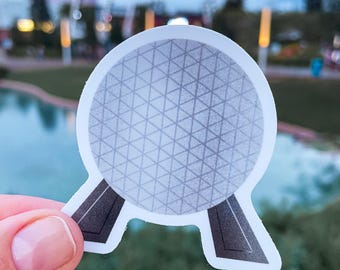 Epcot Spaceship Earth Disney Sticker | Cute Disney Parks Merch — Waterproof Vinyl Decal for Laptop, Planner, Scrapbook, Water Bottle