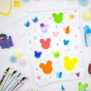 Mickey Mouse Sticker Sheets | Vinyl Decal Disney Stickers for Gaming Devices, Laptops, Phone Cases, Planners, Tumblers, Water Bottles