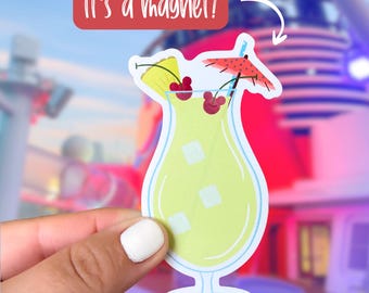 Pina Colada Magnet with Mickey Cherries | Disney Cruise Magnets Disney Cruise Magnet Disney Cruise Door Magnet Disney Cruise Door Magnets