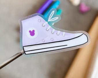 Mickey Sneaker Sticker | Disney Stickers, Disney World Travel Planner Vinyl Decals, Junk Journal Crafting Gift, Waterproof Luggage Deco