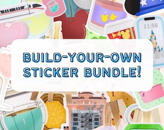 Build Your Own Disney Stickers Pack of 3, 5 or 10 | Vinyl Sticker Pack Water Bottle Stickers Disney World Disney Gift Laptop Stickers Bundle