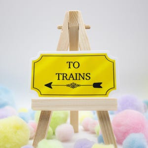 Disney To Trains Sign Sticker | Disney Train Sticker, Disney World Railroad Sticker, Walt Disney Railroad Sticker | Main Street Magic